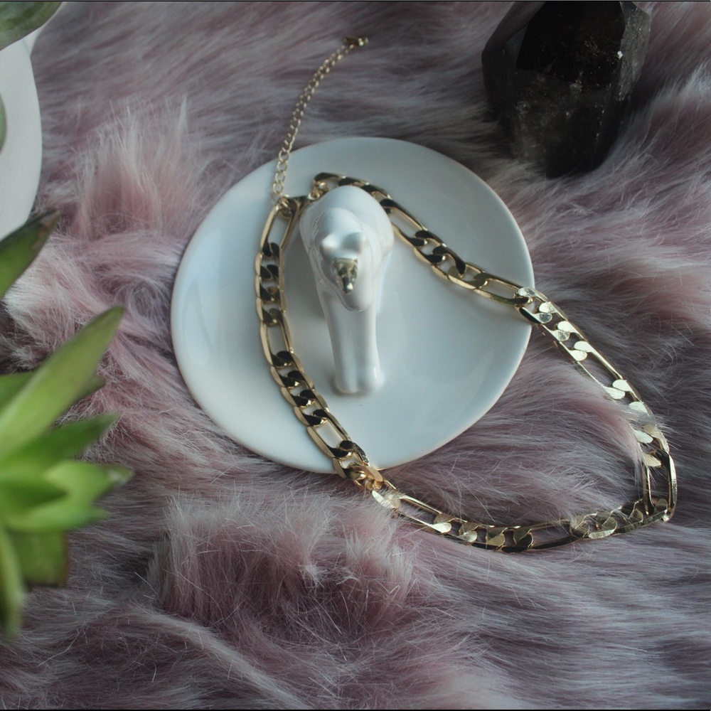 18k Gold Plated Chain Link Choker